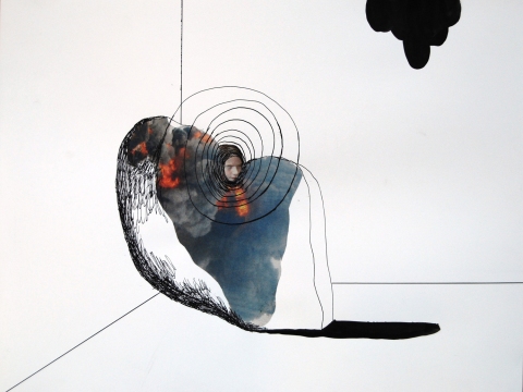 n.t. 2007 collage/ink 29,5 x 38,5 cm