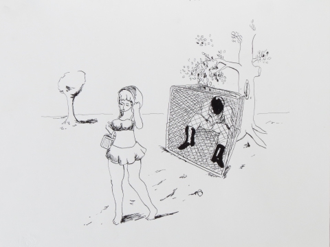 AIR LOOM 2017 ink 30 x 40 cm
