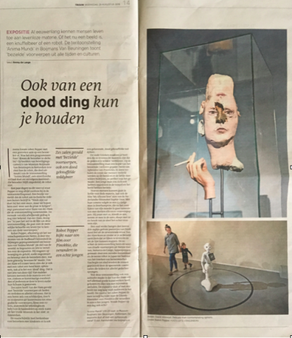 Trouw about ANIMA MUNDI Museum Boijmans Van Beuningen