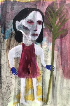 No more words to say 2024 gouache on paper 26x18 cm