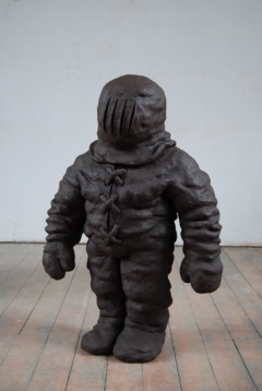 n.t. 2006 fired black clay H: 117 cm