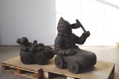 n.t. 2008 fired black clay H: 81 cm