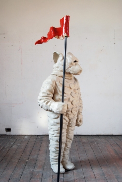 n.t. 2010 fired glazed white clay H: 210 cm private collection Rotterdam