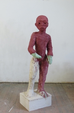 n.t. 2020 plaster/pigment H: 174 cm