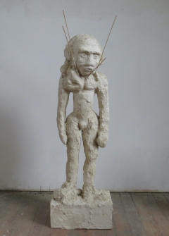n.t. 2020 plaster/wood H: 208 cm