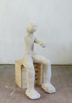 n.t. 2020 plaster/wood H: 128 cm