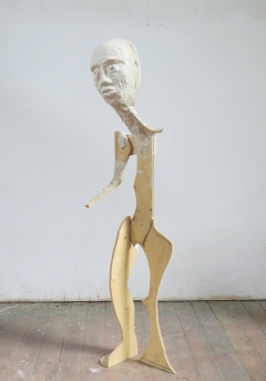 n.t. 2020 plaster/wood H: 193 cm
