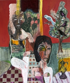 Bionic Garden 2024 oil on canvas 140x120 cm