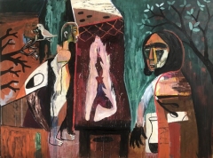 'Down the woods you be mine' 2022 oil on canvas 150x200 cm