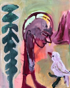 'Heavy Head Poet' 2022 50x40 cm oil on canvas collection Dutch Embassy Madrid