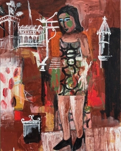 Memories from the old world 2026 oil on canvas 100x80 cm