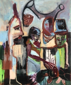 Voodoo Night 120x100 cm oil on canvas private collection Copenhagen