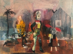 Burnt City 2023 oil on canvas 150x200 cm
