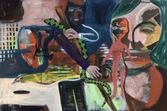 Boatsman 2023 oil on canvas 100x150 cm