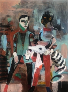 Stairway 2023 oil on canvas 200x150 cm