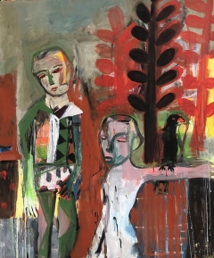 In the Woods 2023 oil on canvas 120x100 cm private collection Denmark