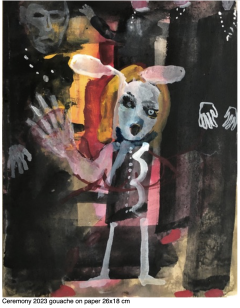 Ceremony 2022 gouache on paper 26x18 cm