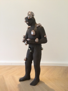 n.t. 2013 fired black clay H: 171 cm